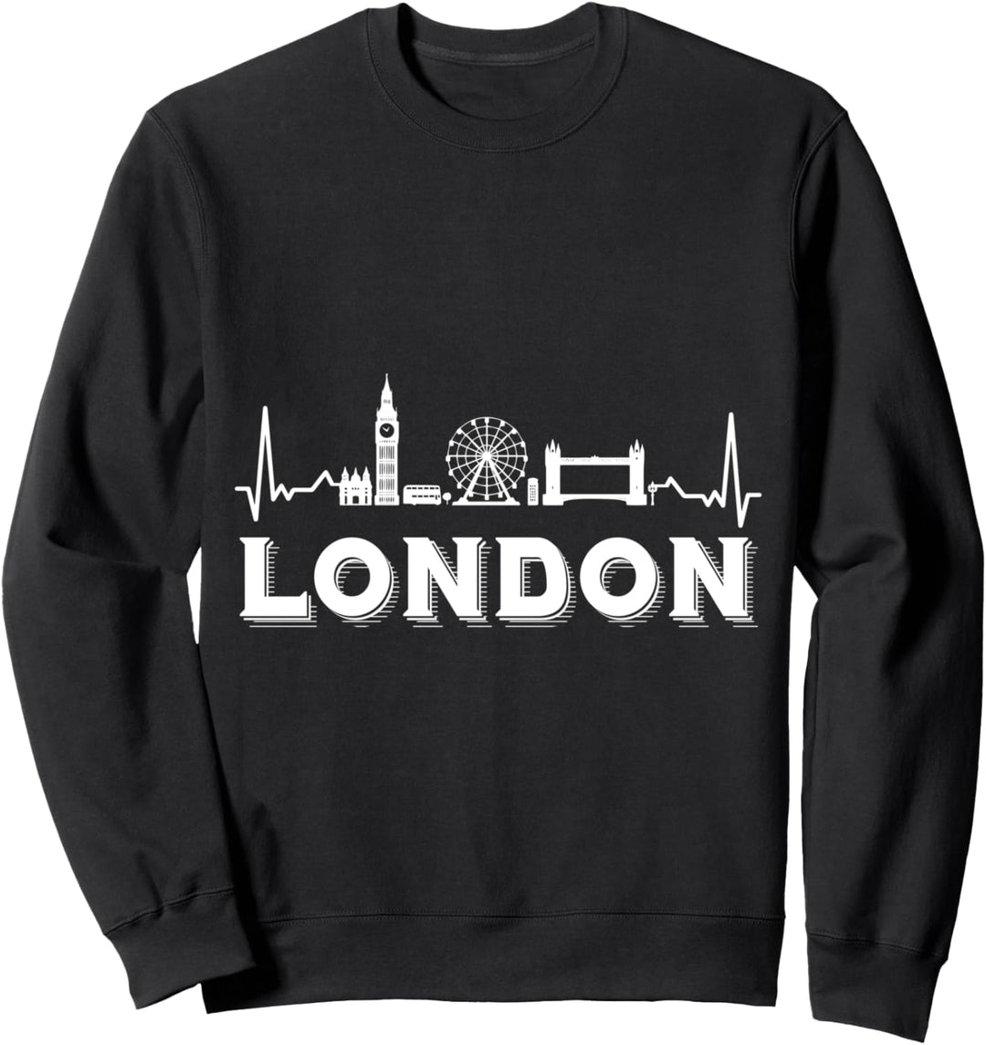 London Heartbeat England Skyline aus Grossbritannien Sweatshirt