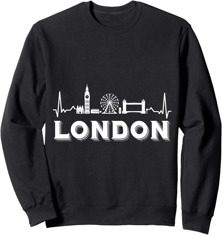 London Heartbeat England Skyline aus Grossbritannien Sweatshirt