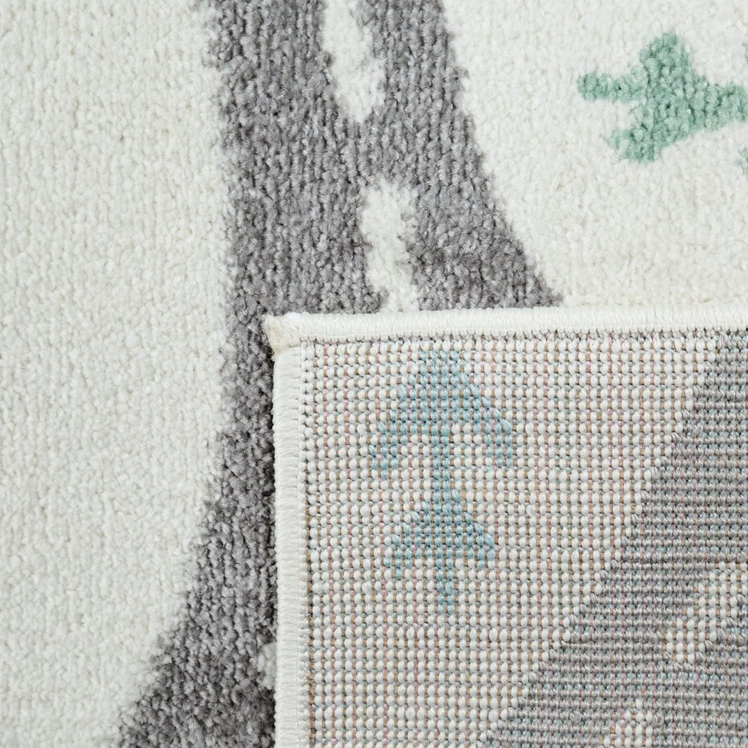 Paco Home Kinderteppich Teppich Kinderzimmer Spielteppich Pastell Junge Mädchen Auto Strasse Haus Cr