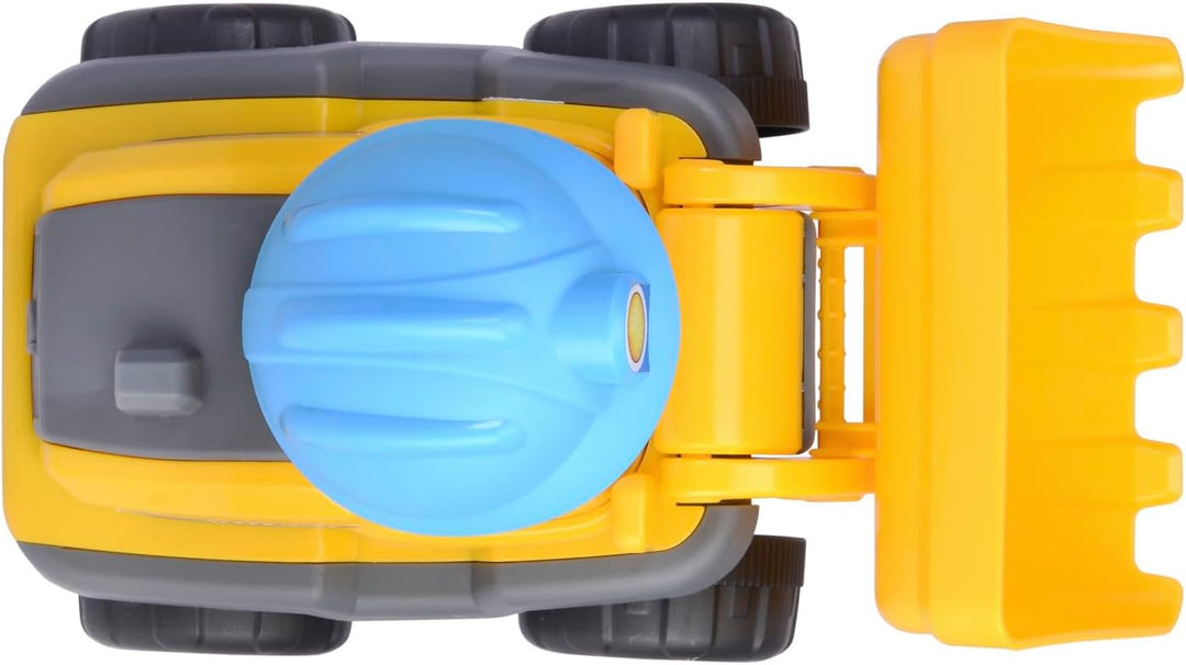 ABC - Baustellenfahrzeug Lucy Loader (25 cm) für Kinder ab 1 Jahr - grosser Volvo Radlader mit Bagge