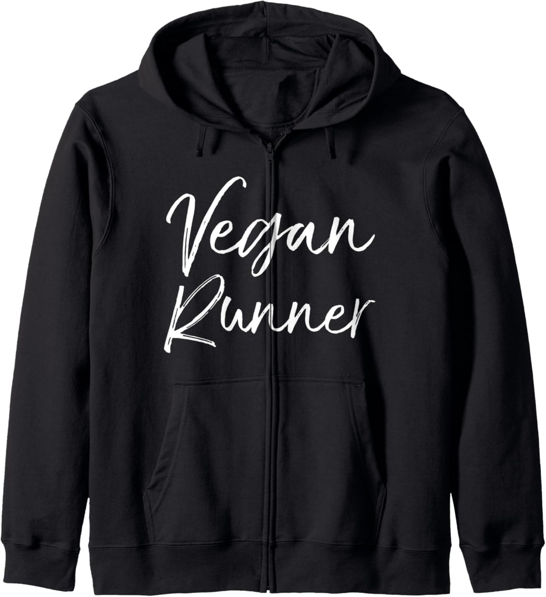 Running Gift Vegan Exercise Quote Run Fitness Vegan Runner Kapuzenjacke