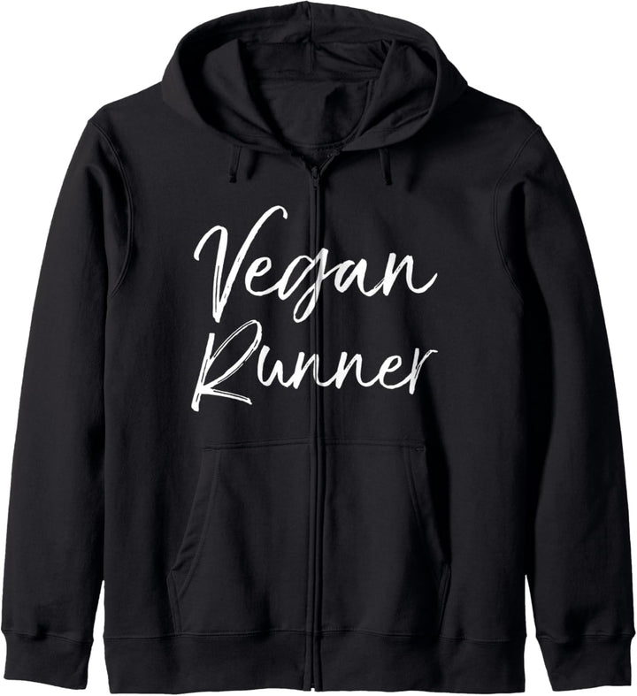 Running Gift Vegan Exercise Quote Run Fitness Vegan Runner Kapuzenjacke