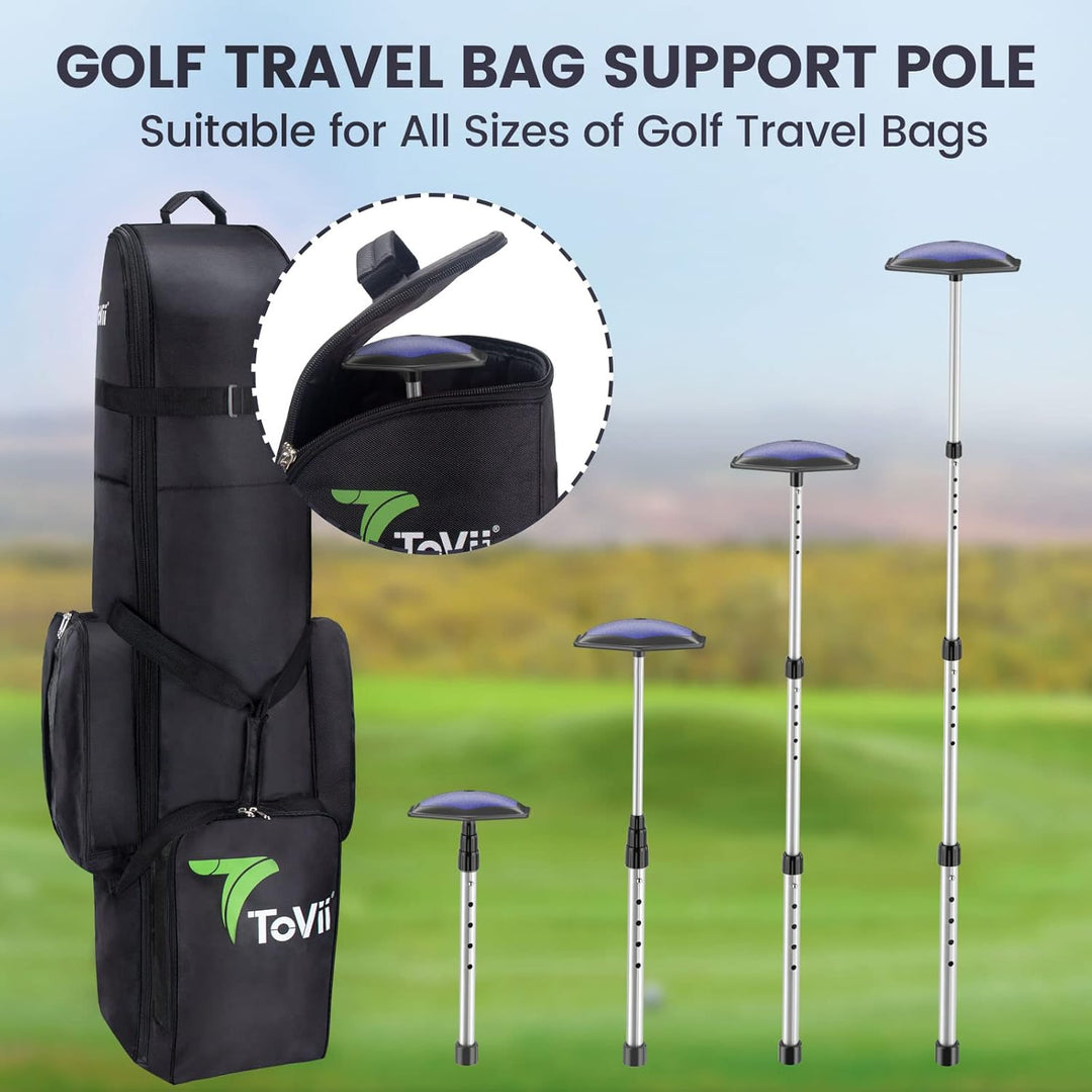 ToVii Tragbare Golf-Schläger-Armstütze, Reisetasche, stabile Aluminiumstange, voll verstellbar, um S