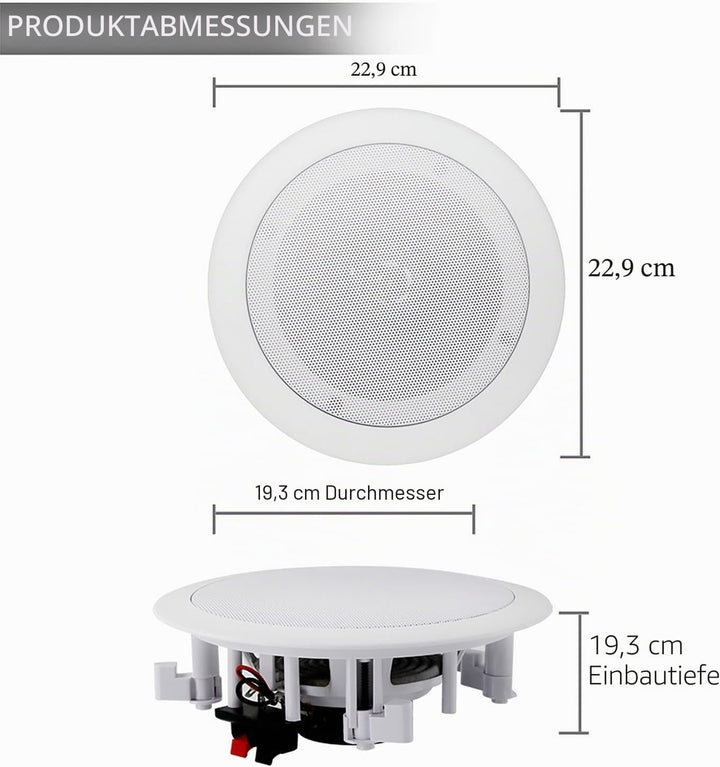 Pyle Paar 16,5 cm Bluetooth Flush Mount Unterputzkabel Decken-2-Wege-Universal Home Lautsprecher Sys