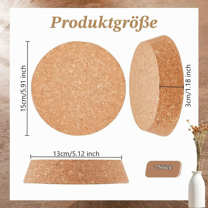 OLYCRAFT 2 Stück Grosser Korkstopfen Konischer Korkstopfen 13-15cm Konischer Korkstopfen Aus Holz Fü