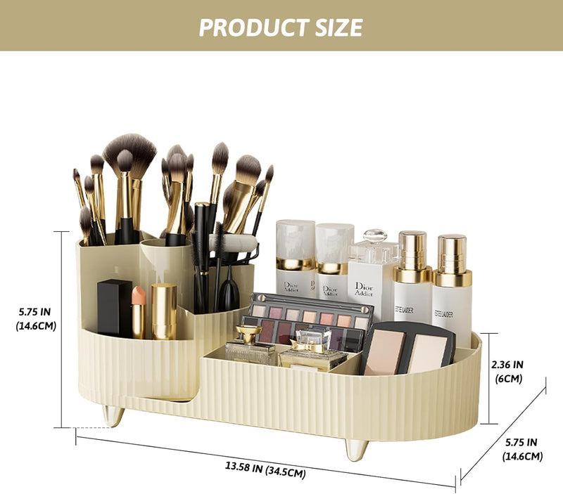 Greentainer Make Up Kosmetik Organizer, 360° Drehung Beauty Organizer, Kosmetische Aufbewahrungsbox