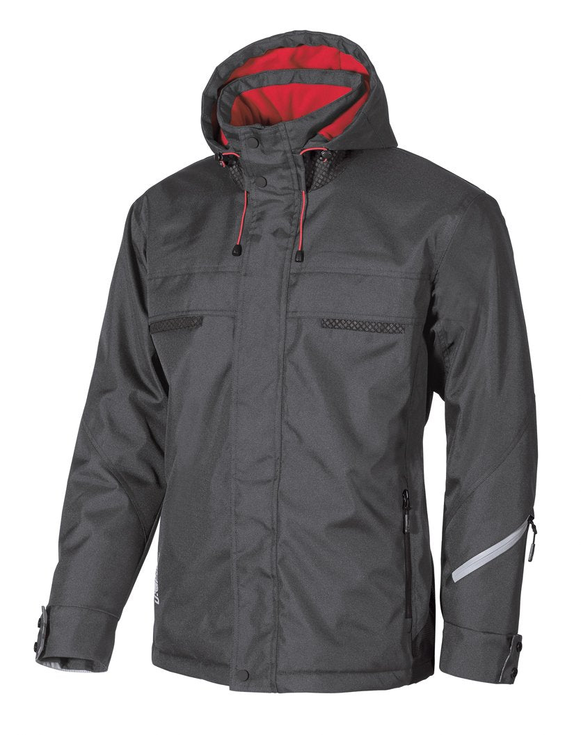 U-Power-Jacke, mit Mikrofleece gefütterter Mantel, Oberbekleidung, verstellbare Kapuze und Bündchen,