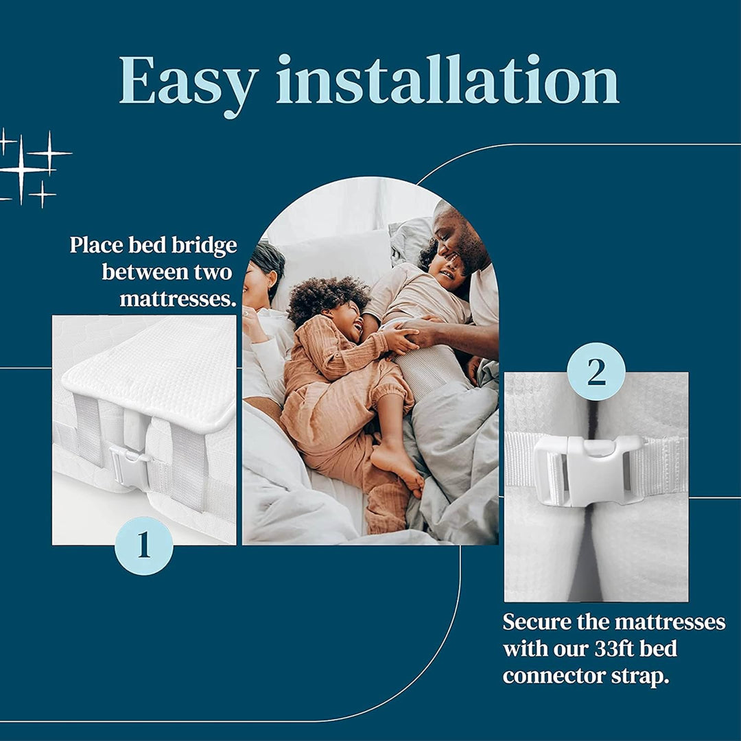 FeelAtHome 30,5 cm Liebesbrücke zum Verbinden von Zwei Einzelbetten zu einem Doppelbett - Matratzenk