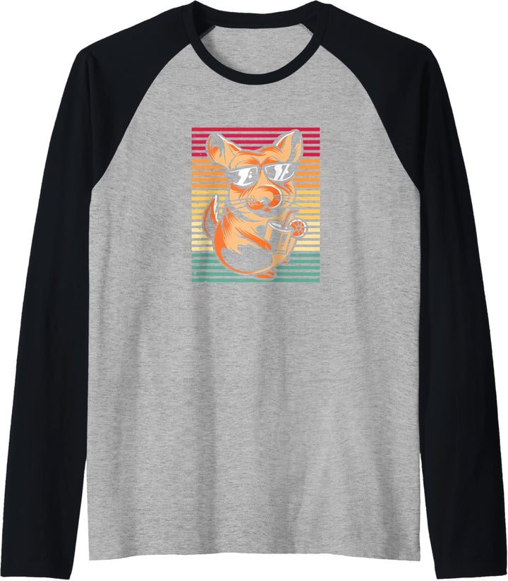 Retro Chinchilla Nagetier - Vintage Chinchilla Raglan
