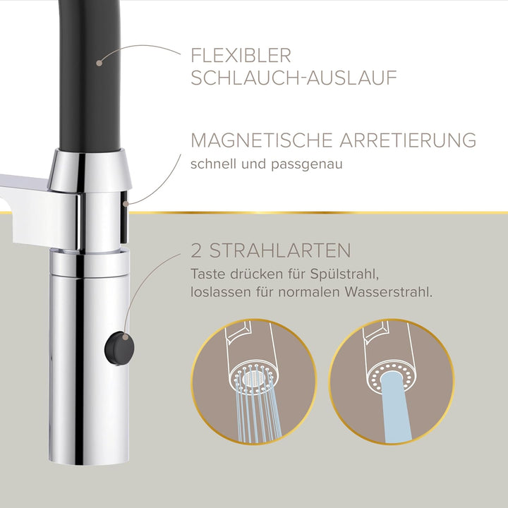 Lenz NALU Küchenarmatur chrom 46070202, Chrom