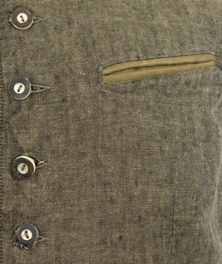 MADDOX Kinder Leinen Trachten Weste "Oliver" - hochwertige Jungen Trachtenmode zur Lederhose - Farbw