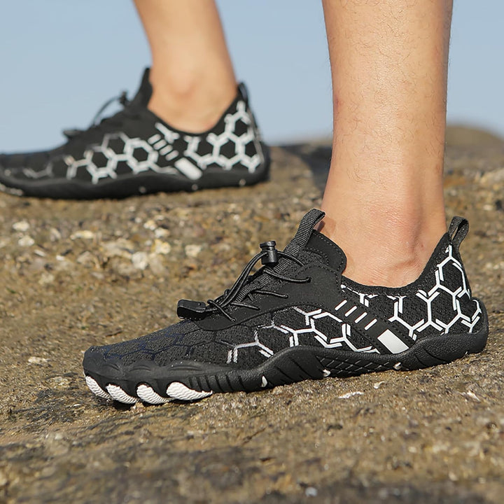 LinSmart Barfussschuhe Damen Herren Breite Zehenbox Wasserschuhe Barfusstrainer Frauen Männer zum Wa