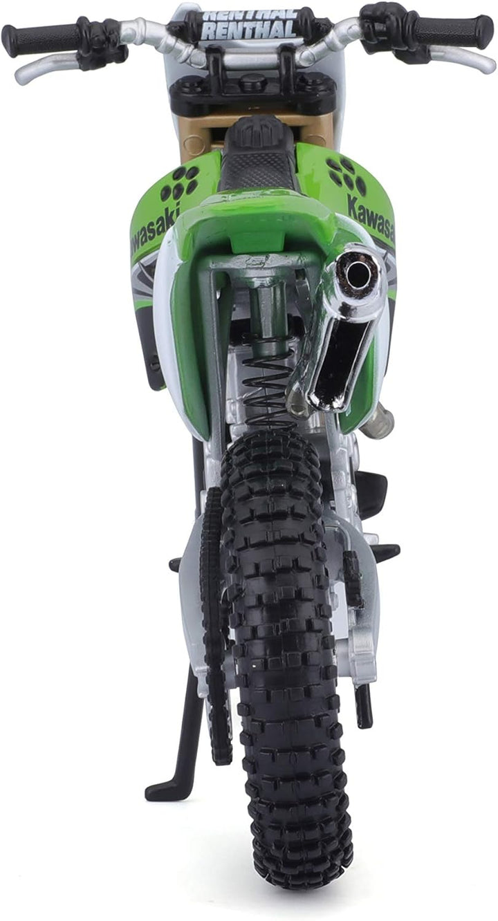 Bauer Spielwaren 2049755 Maisto Kawasaki KX 450F: Originalgetreues Motorradmodell 1:12, mit beweglic