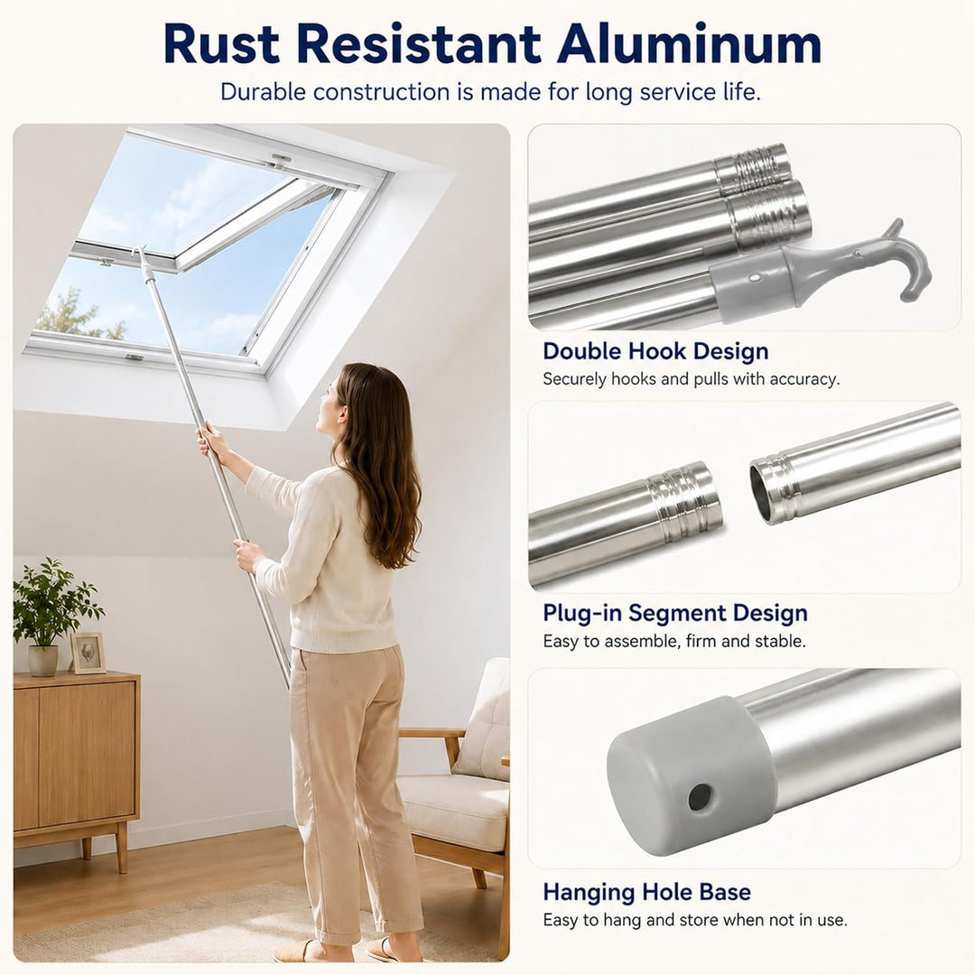 150cm Verstellbare Aluminium Dachfenster Öffnerstange für Dachboden