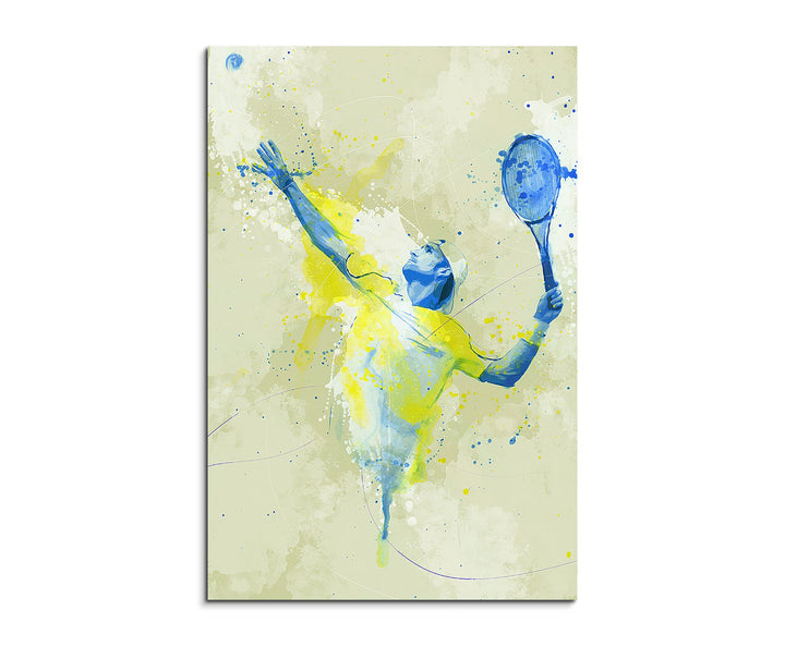 Paul Sinus Art Tennis I 90x60cm SPORTBILDER Splash Art Wandbild Aquarell Art