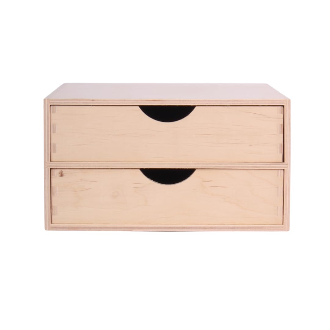 Schubladen-Box aus Holz – Elegante Minikommode für vielseitige Aufbewahrung | Premium Qualität, natü