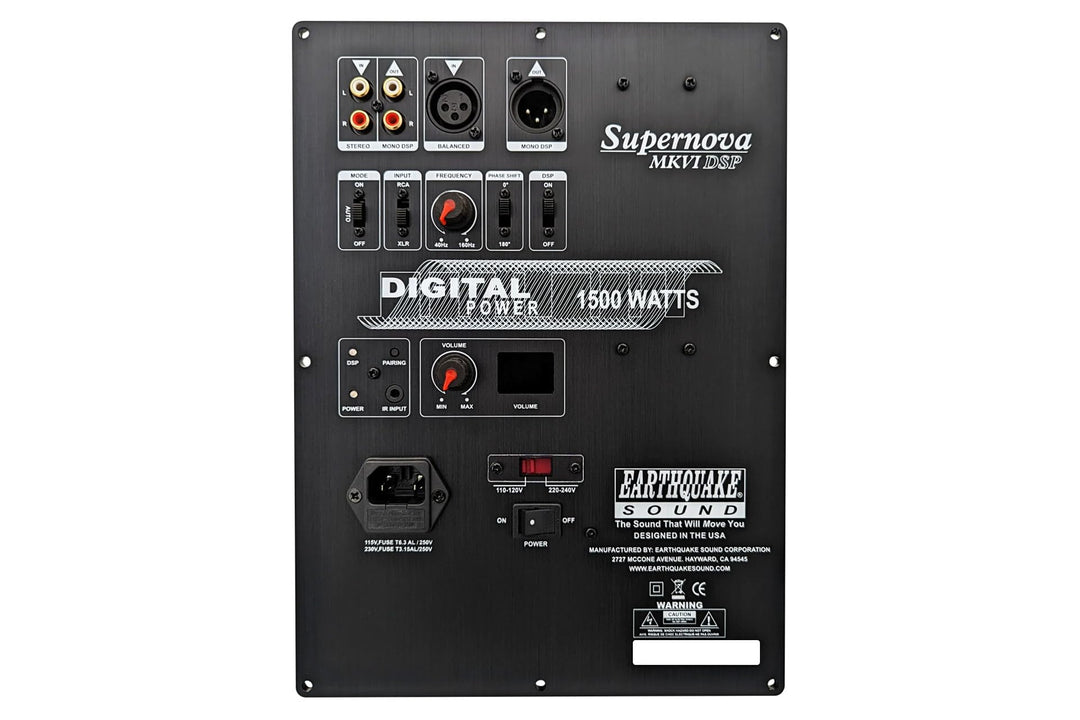 Earthquake Sound Supernova AMP-MKVI-DSP Class D Plateamp with Remote &amp; Eye