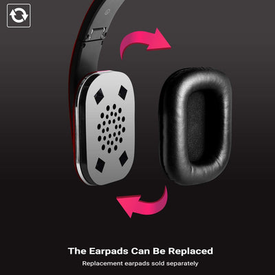 August EP650 - Bluetooth Kopfhörer v4.2 NFC mit aptX Low Latency - Stereo Over Ear Headphones mit Au