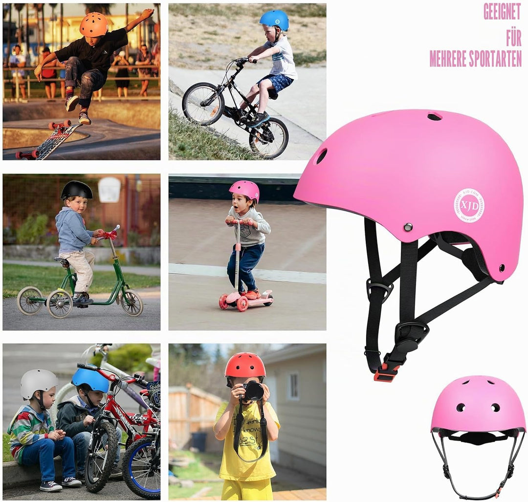 XJD Fahrradhelm für Kinder, Verstellbare Kinderhelm Skaterhelm Kinder Helm für Fahrrad Skateboard Sc
