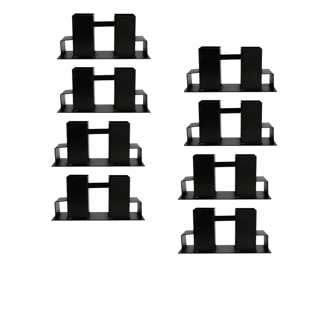 Eulenke Holzstapelhilfe 8 Stück, stabile Brennholz Stapelhilfe, schwarz Holzstapelhalter aus dickem