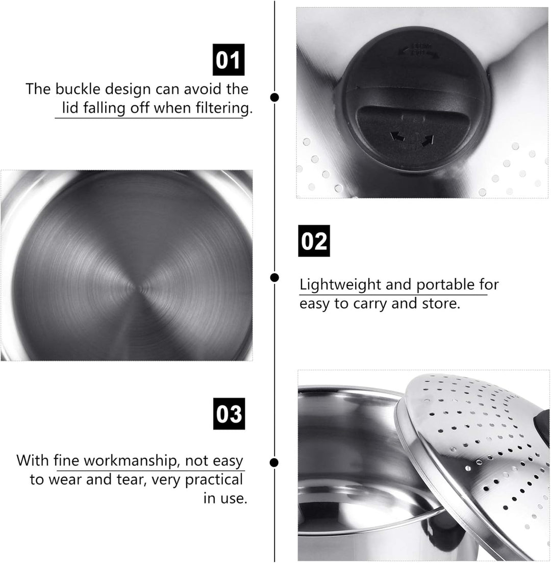 Housoutil Topf Pasta- Kocher Auflaufform Mit Deckel Ramen Pot Perkolator-kaffee Kochgeschirr Aus Sta