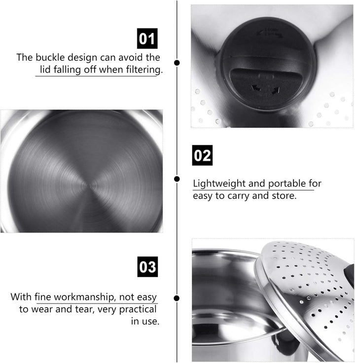 Housoutil Topf Pasta- Kocher Auflaufform Mit Deckel Ramen Pot Perkolator-kaffee Kochgeschirr Aus Sta