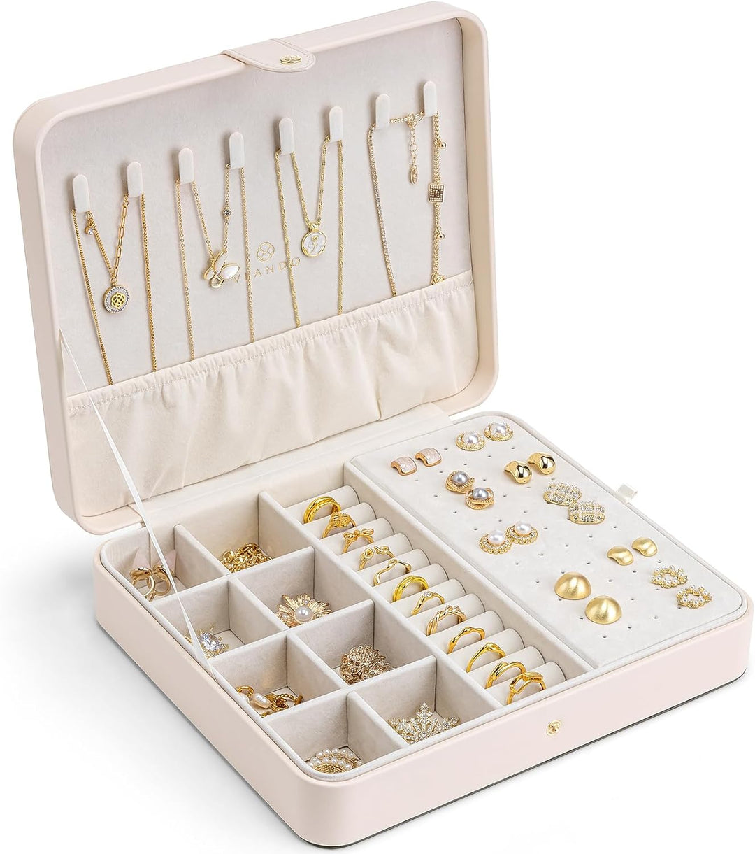 Vlando Schmuckkästchen Aulinna, Schmuckaufbewahrung Damen, Geschenke für Frauen, Schmuck Organizers
