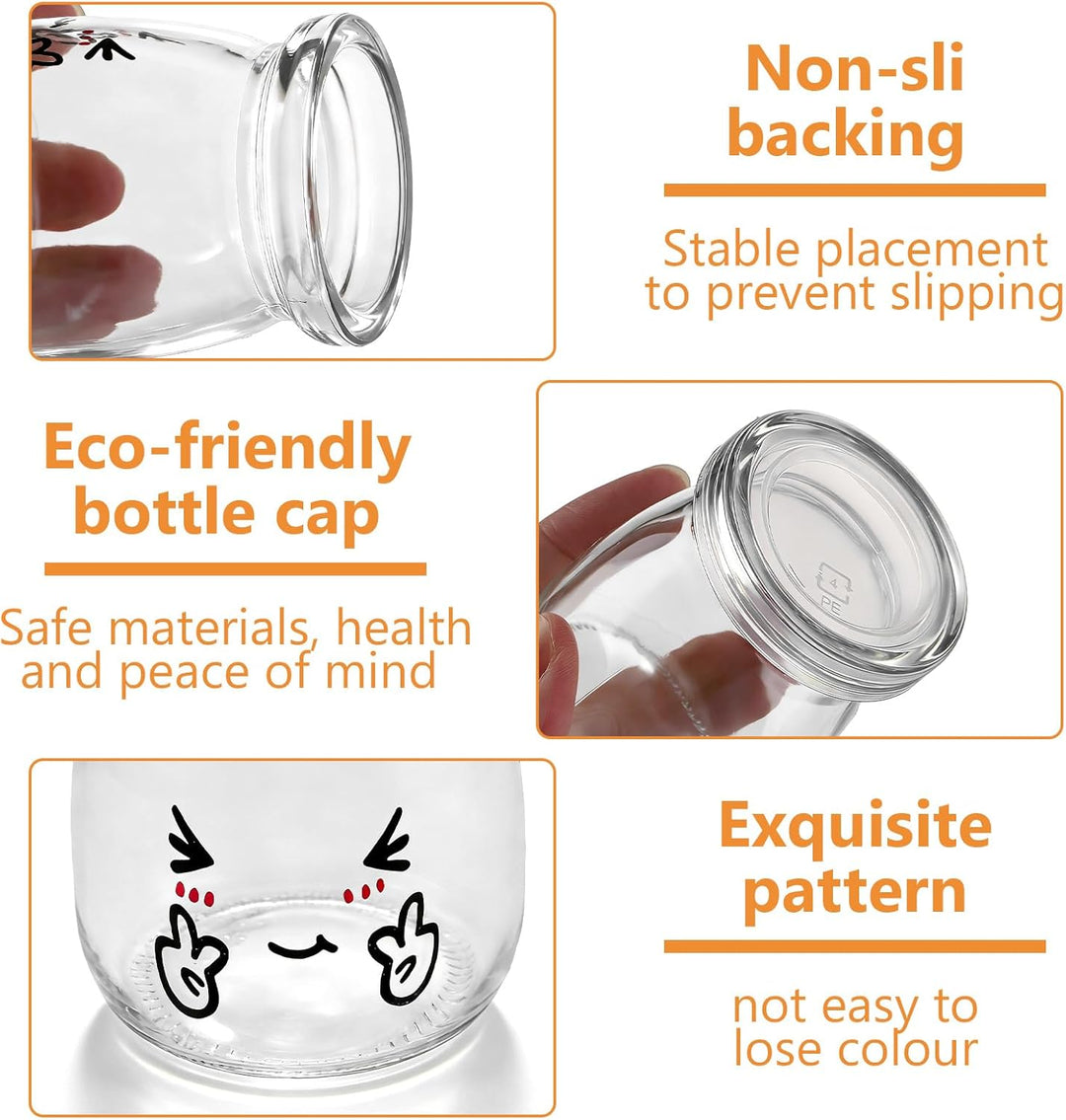 APACALI 24 Stück 100ml Dessertgläser, Joghurtgläser mit deckel, Glasflaschen, Joghurt-Gläser, Weckgl