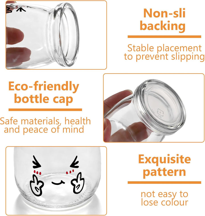 APACALI 24 Stück 100ml Dessertgläser, Joghurtgläser mit deckel, Glasflaschen, Joghurt-Gläser, Weckgl