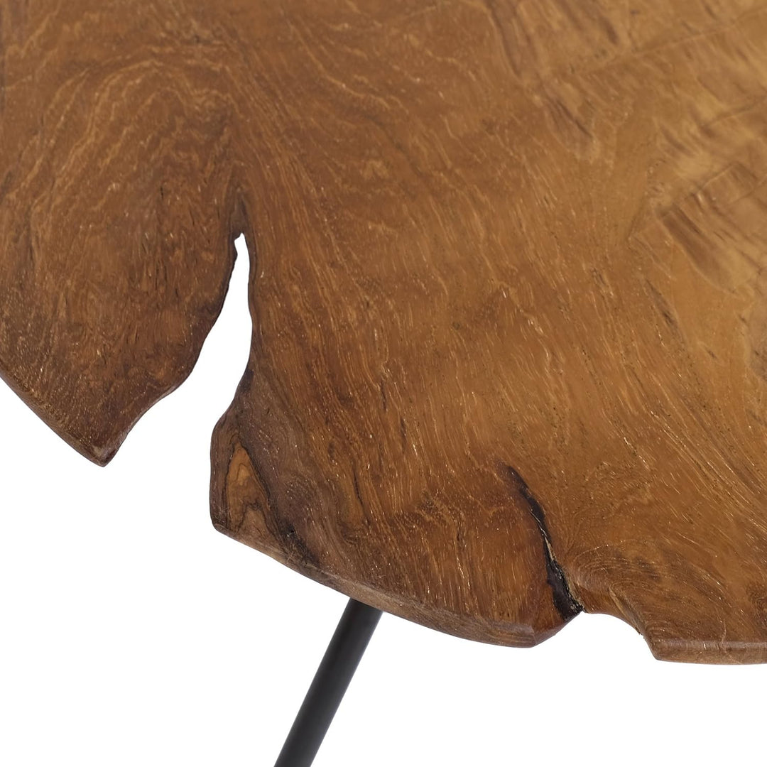 Brillibrum Design| Beistelltisch rund | Handmade | Teakholz Beistelltisch | aussergewöhnlich, Klein: