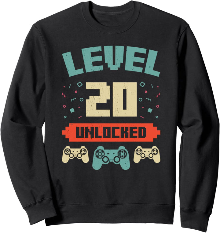 Ebene 20 freigeschaltet - 20 Jahre altes Geburtstagsgeschenk Sweatshirt