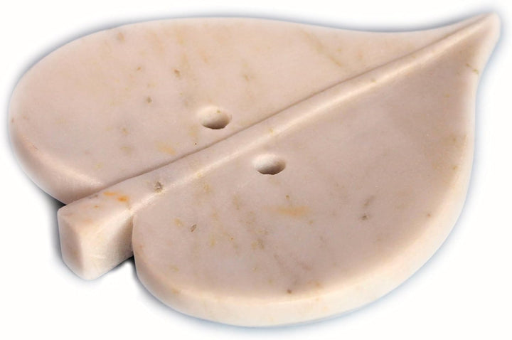 KLEO Seifenschale aus Marmor, Stein, Seifenhalter für Badezimmerzubehör, Badewanne, Waschbecken oder