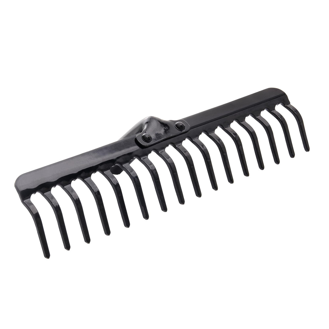 KADAX Gartenharke ohne Stiel, Gartenrechen aus Metall, Rasenrechen für Gartenpflege, Robuste Rasenha