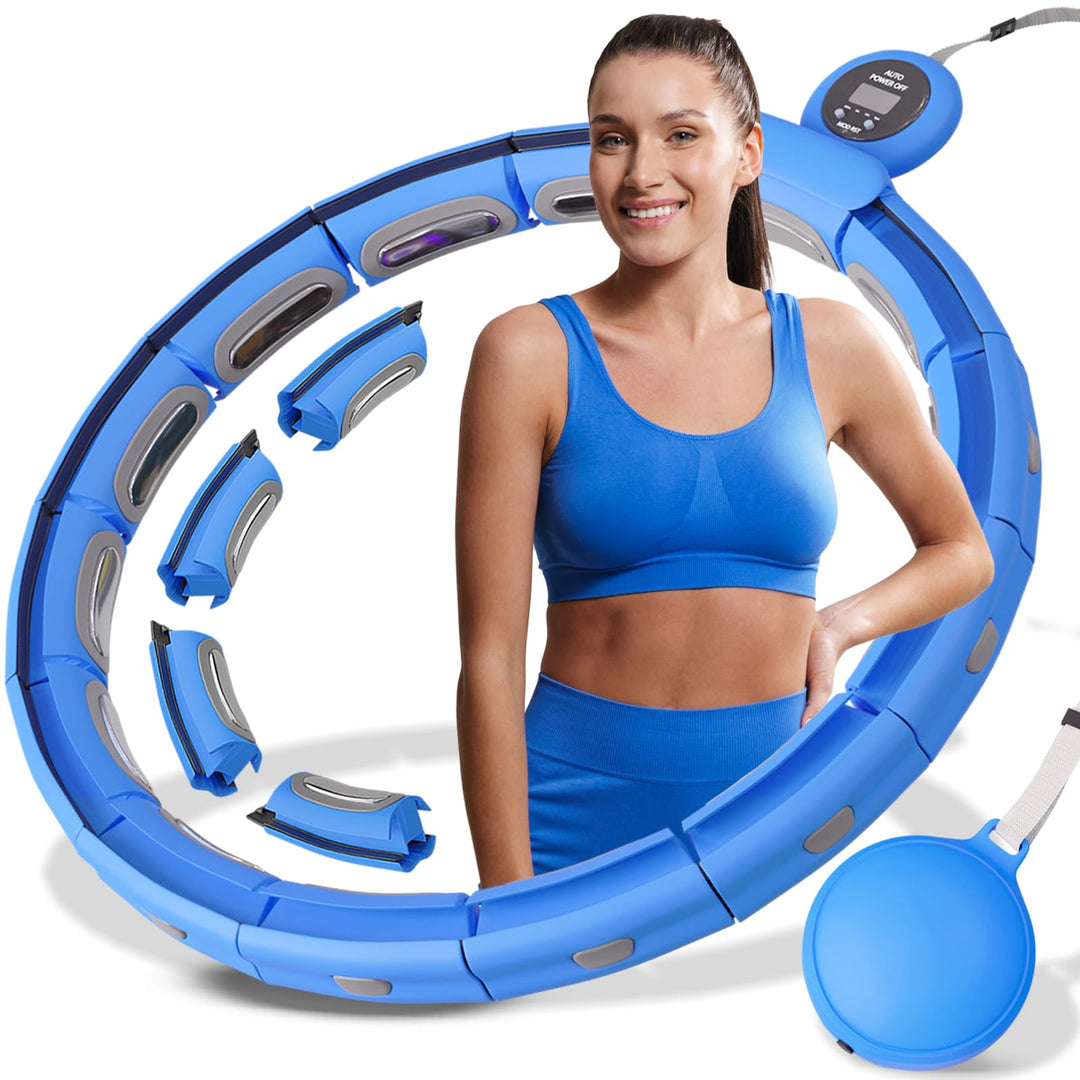 Smart Hula Hoop Reifen Erwachsene, Smart Hula Hoop Leise mit Zähler, Fitness Hula Hoop mit Gewicht K