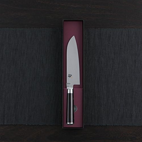KAI Shun Classic Santoku 18 cm Klingenlänge - Damastmesser 32 Lagen VG MAX Kern - 61 (±1) HRC - Pakk