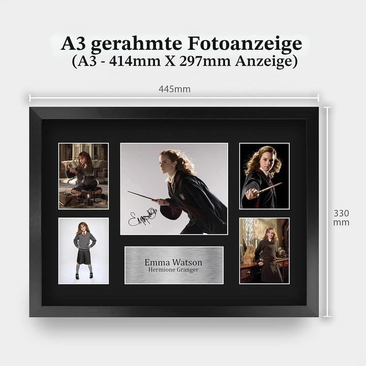 HWC Trading FR A3 Emma Watson Harry Potter Hermione Granger Geschenke Gedruckt, Signiert Autogramm B