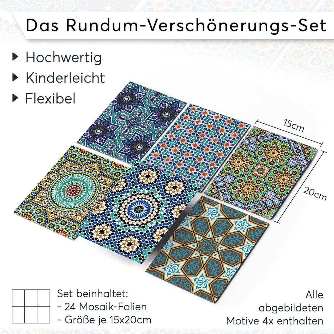 CREATISTO Klebefliesen Stickerfliesen Fliesenfolie - Klebefolie Aufkleber für Fliesen I Klebefliesen