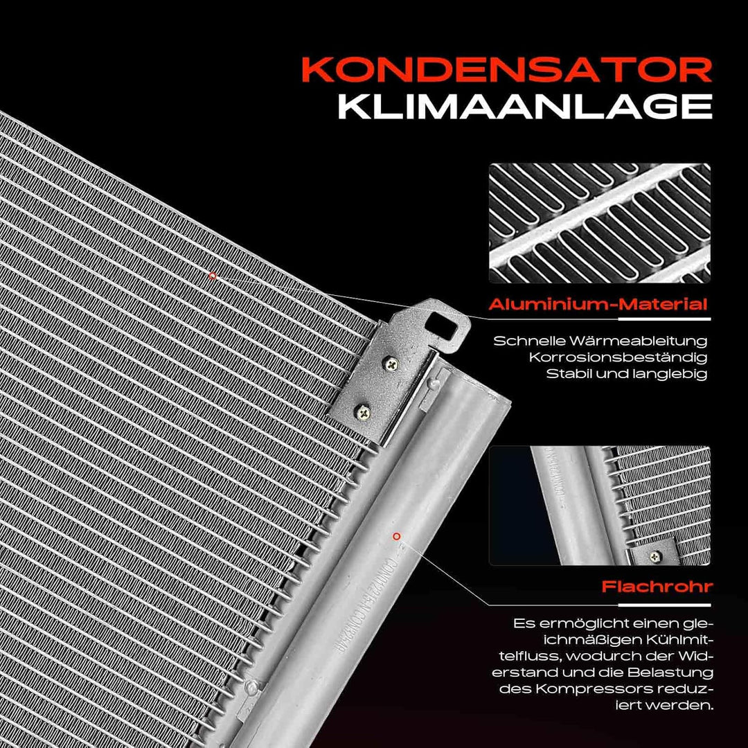 Frankberg Kondensator Klimaanlage Kompatibel mit M.i.n.i R50 R53 1.4L 1.6L 2001-2006 M.i.n.i Cabriol