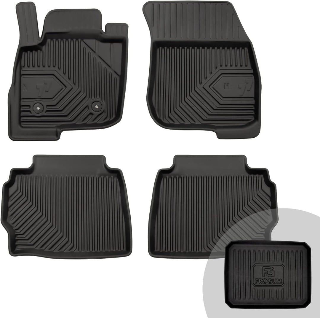 FROGUM No.77 Gummimatten Ganzjahresset von Auto Fussmatten Autofussmatten für Ford Mondeo V ab 2015