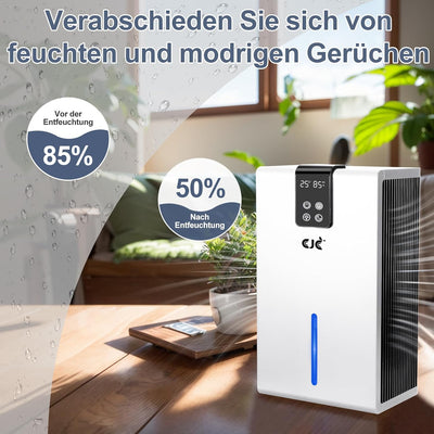 Luftentfeuchter Elektrisch 2700ml, Luftentfeuchter für Zuhause mit automatischer Abschaltung, 7-Farb