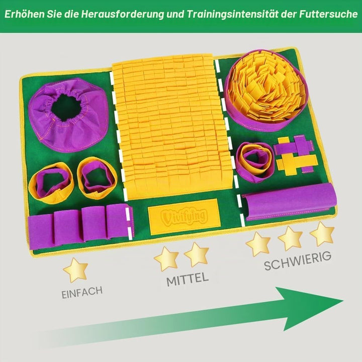 Vivifying Schnüffelmatte für Hunde, interaktives Fütterungsspiel gegen Langeweile und geistige Stimu