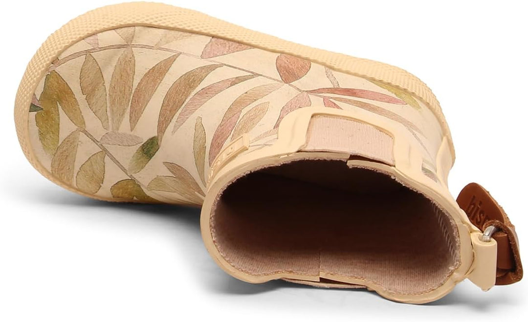 Bisgaard Unisex Kinder Rubber Boot Baby Gummistiefel 28 EU Beige Leaves, 28 EU Beige Leaves