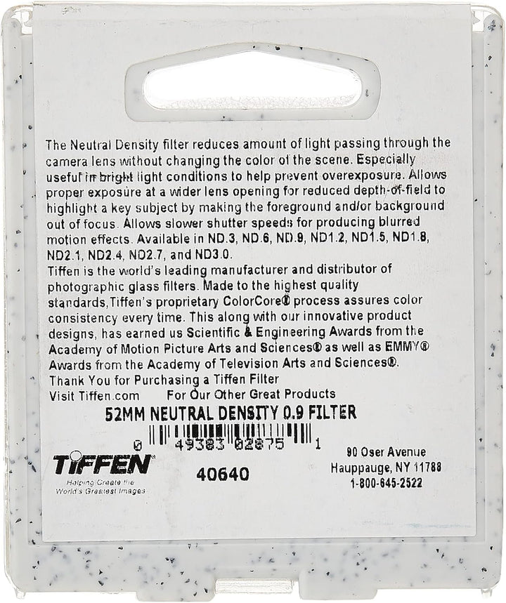 Tiffen Filter 52MM NEUTRAL DENSITY 0.9 FILTR, 52mm
