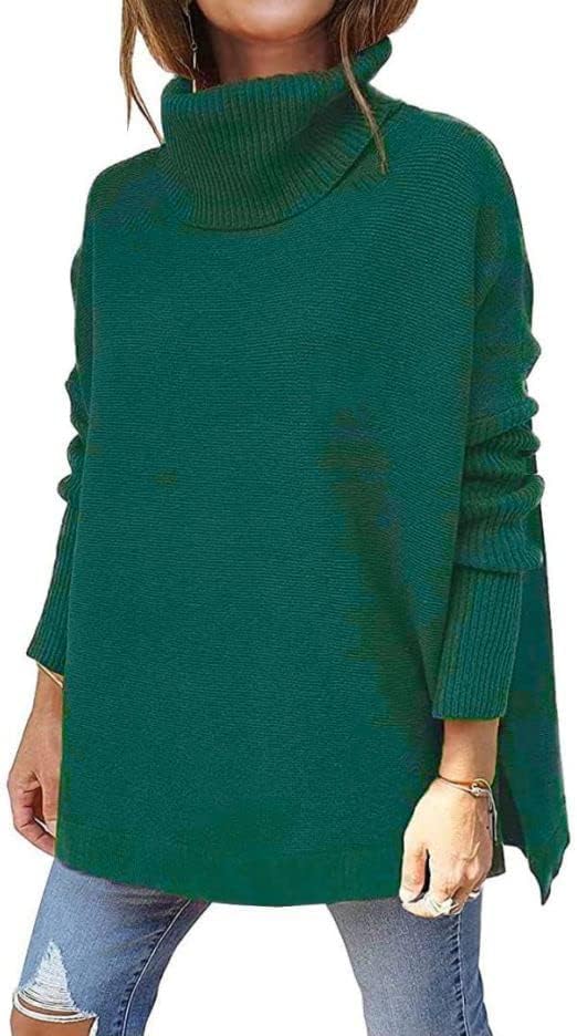 GOLDPKF Rollkragenpullover Damen Pullover Langarm Dicke Strickpullover Winter Warmer Oberteile C3-du