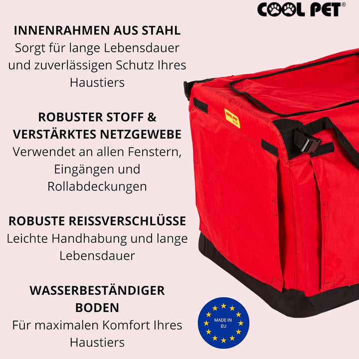 Hundetransportbox 102 * 69 * 80cm 3XL, Autotasche, Autobox, Hundebox, Faltbare Transportbox, Box für