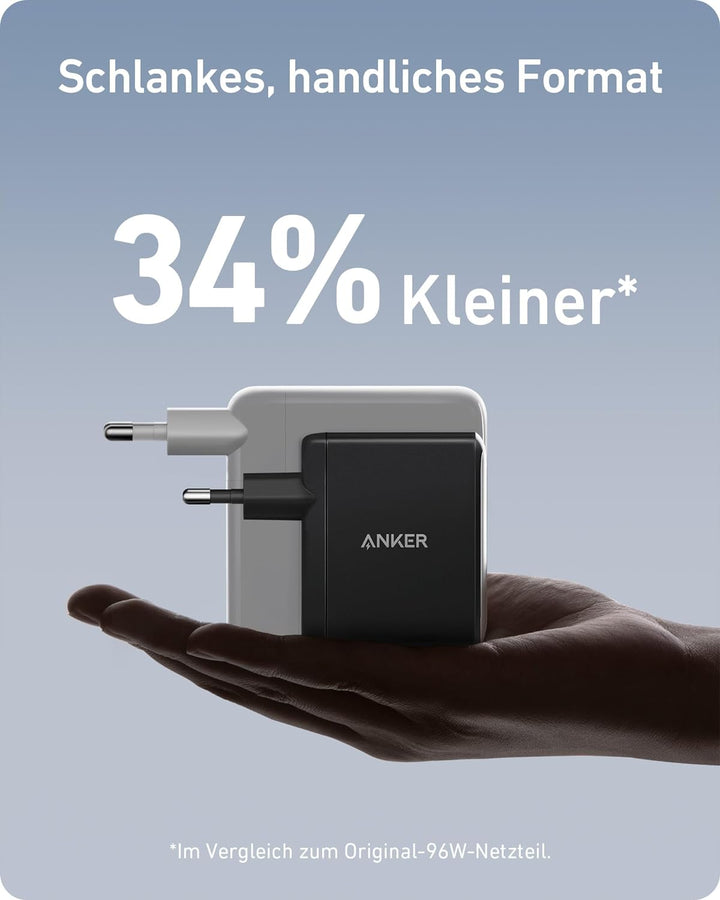 Anker 736 Charger, 100W USB C Ladegerät (Nano II 100W) Wandladegerät, 3 Anschlüsse, Geeignet für Mac