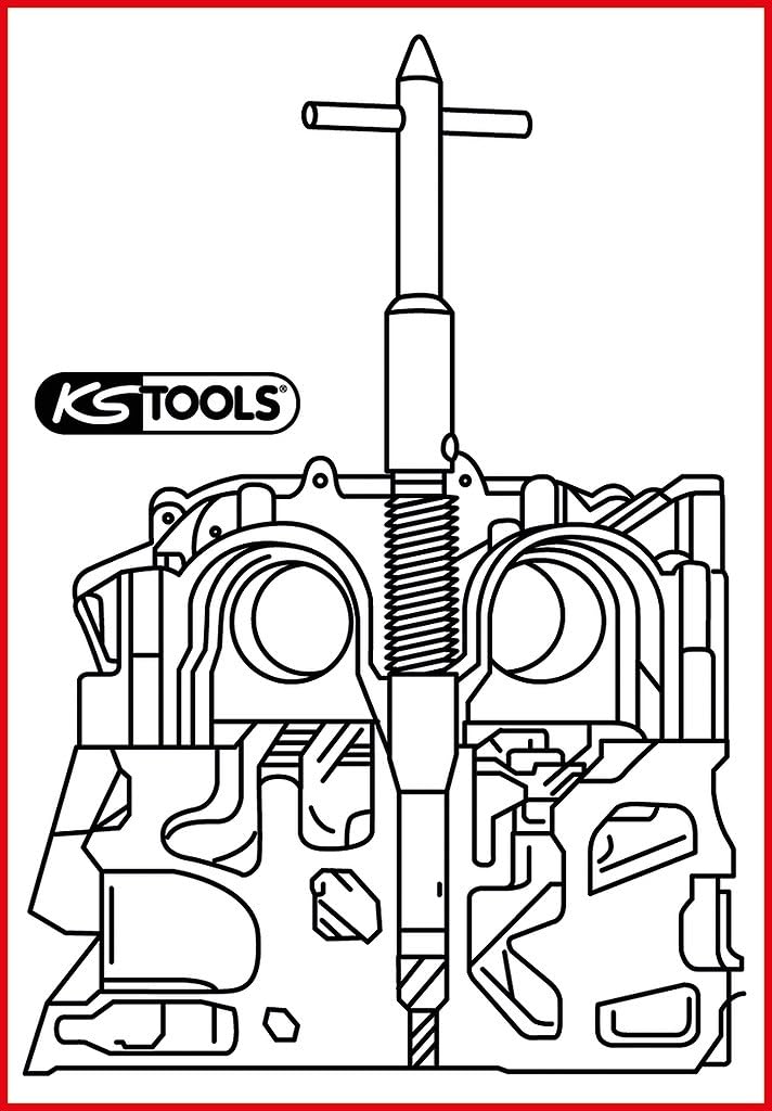 KS Tools 152.1388 Injektoren-Sitz-Reinigungswerkzeug, Mercedes