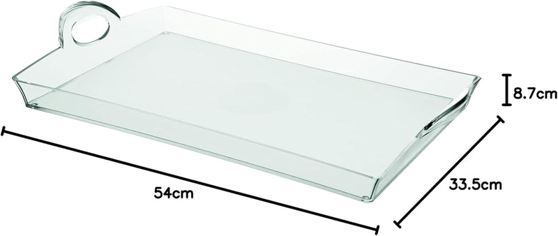 Guzzini - Happy Hour, Rechteckiges Tablett - Transparent, 54 x 33,5 x h8,7 cm - 21280000 54 x 33,5 x