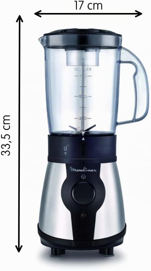 Moulinex Blend&Go LM1B1D 300W Mixer, Smoothie-Mixer mit 750 ml Kunststoffkrug, inklusive 750 ml trag