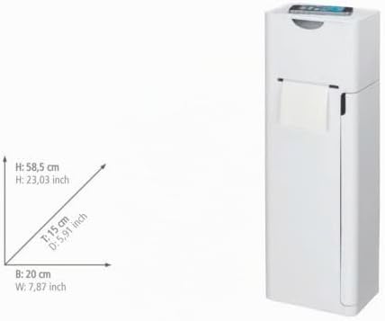 WENKO Stand WC-Garnitur Imon 6 in 1, mit integriertem Toilettenpapierhalter, WC-Bürstenhalter, Ersat